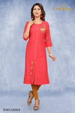 Load image into Gallery viewer, Cotton Kurties  D.no. 220424 (25% discount)
