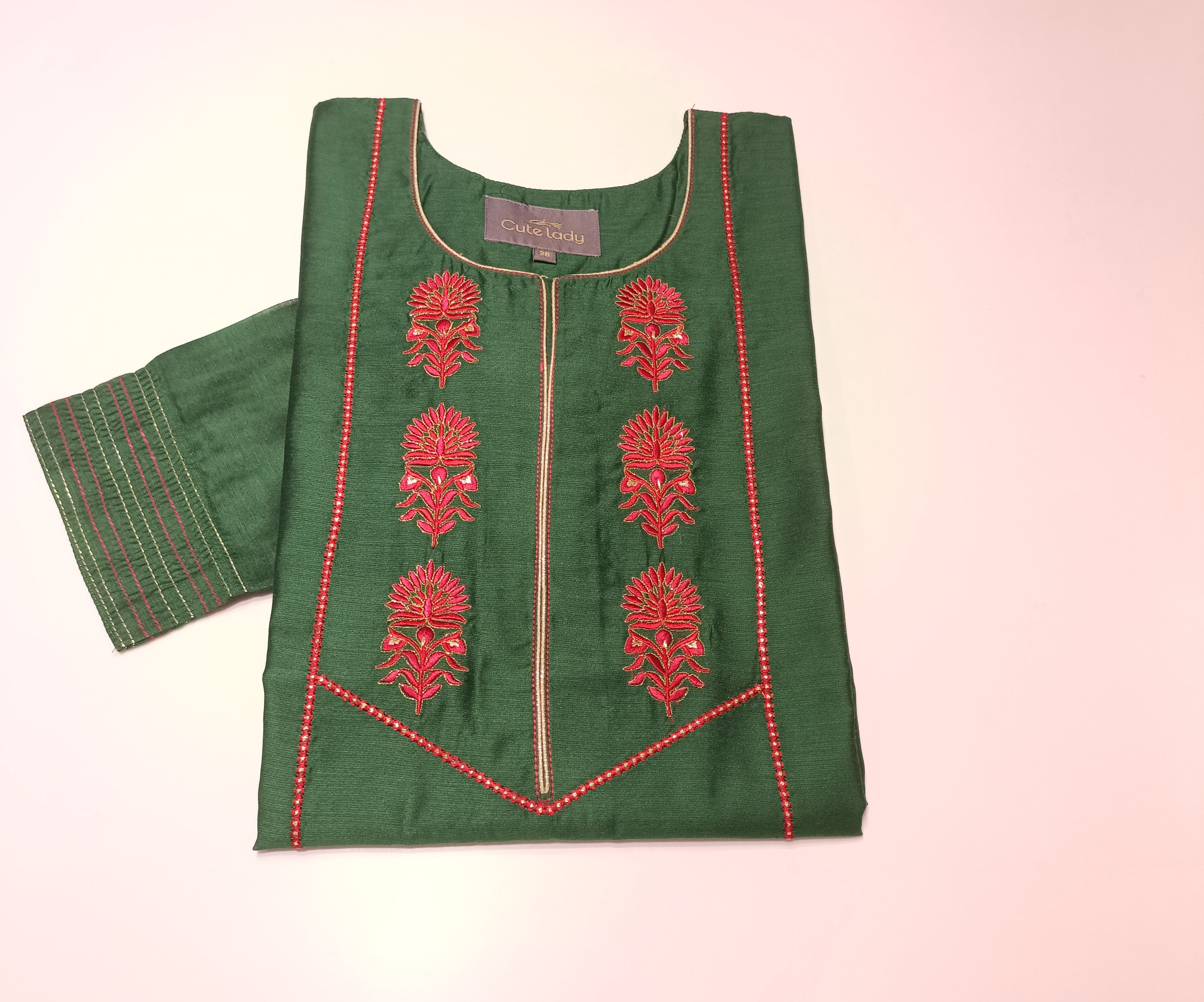 Chanderi Kurties  D.no. 220431 (25% discount)