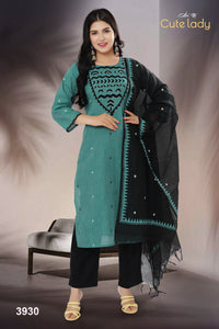 Cotton Applique Work D.no. 3930