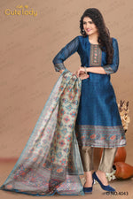 Load image into Gallery viewer, Chanderi  Embroidered Suit D.no. 4043

