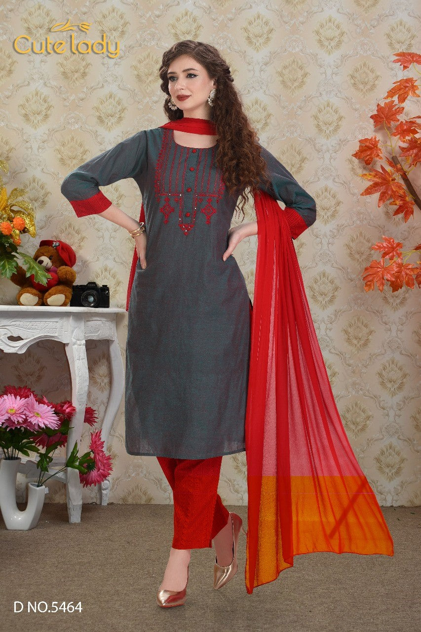Cotton Fine Embroidery work  D.no. 5464