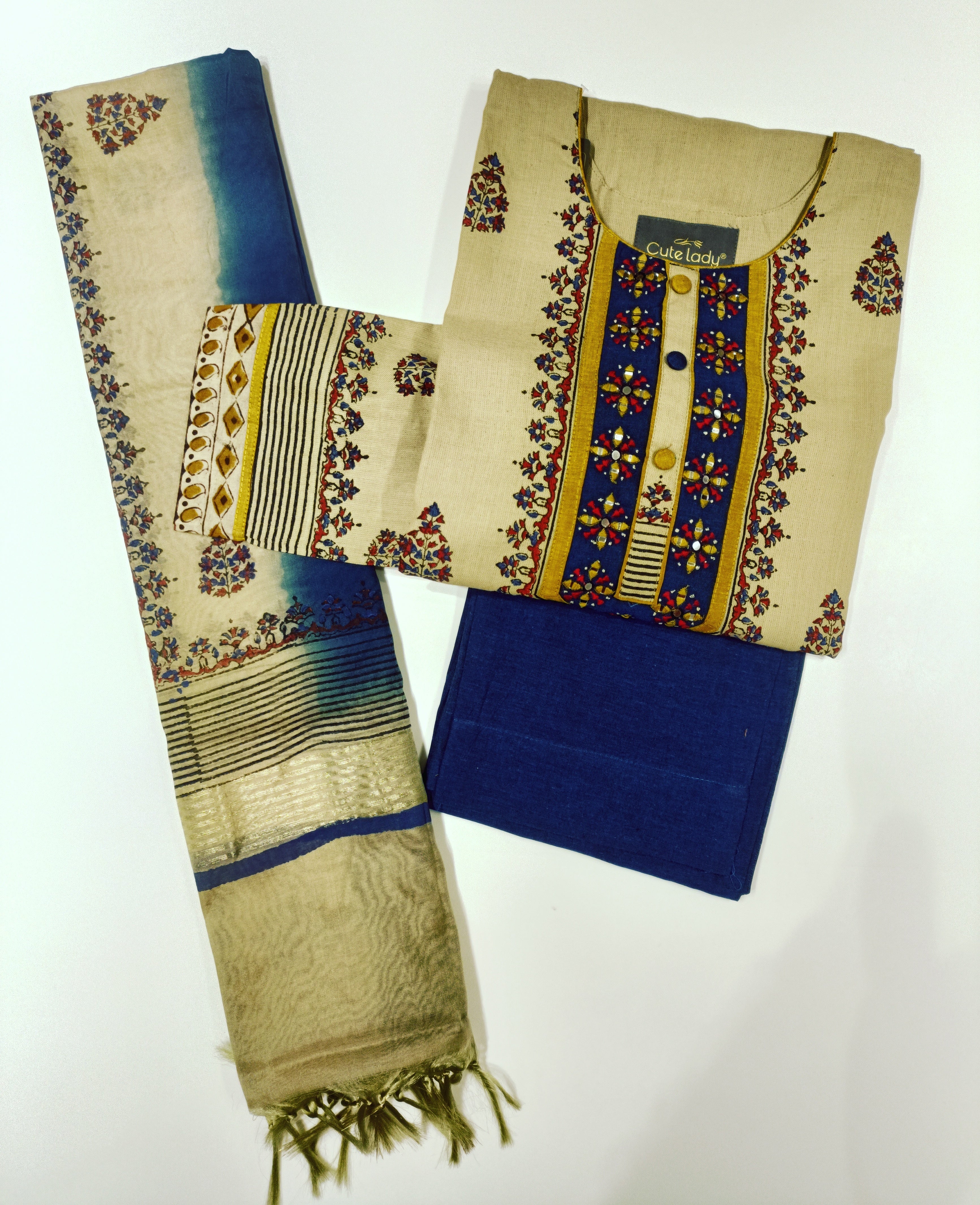 Cotton Fine Embroidery work  D.no. 5596