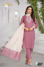 Load image into Gallery viewer, Embroidered Printed Suit - D.No.5780
