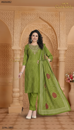 Load image into Gallery viewer, Rayon Soft Print Top With Bottom also Print  – D.No. 5831
