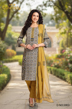 Load image into Gallery viewer, Kalamkari Print Cotton Suit – D.No. 5903
