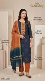 Load image into Gallery viewer, Satin Top With Fine Embroidery - 6081
