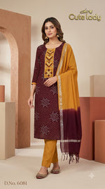 Load image into Gallery viewer, Satin Top With Fine Embroidery - 6081
