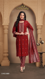 Load image into Gallery viewer, Fine Cotton Printed Top With Fine Cotton Printed Bottom  – D.No. 5889
