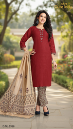 Load image into Gallery viewer, Kalamkari Bottom With Fine Cotton Top   – D.No. 5928
